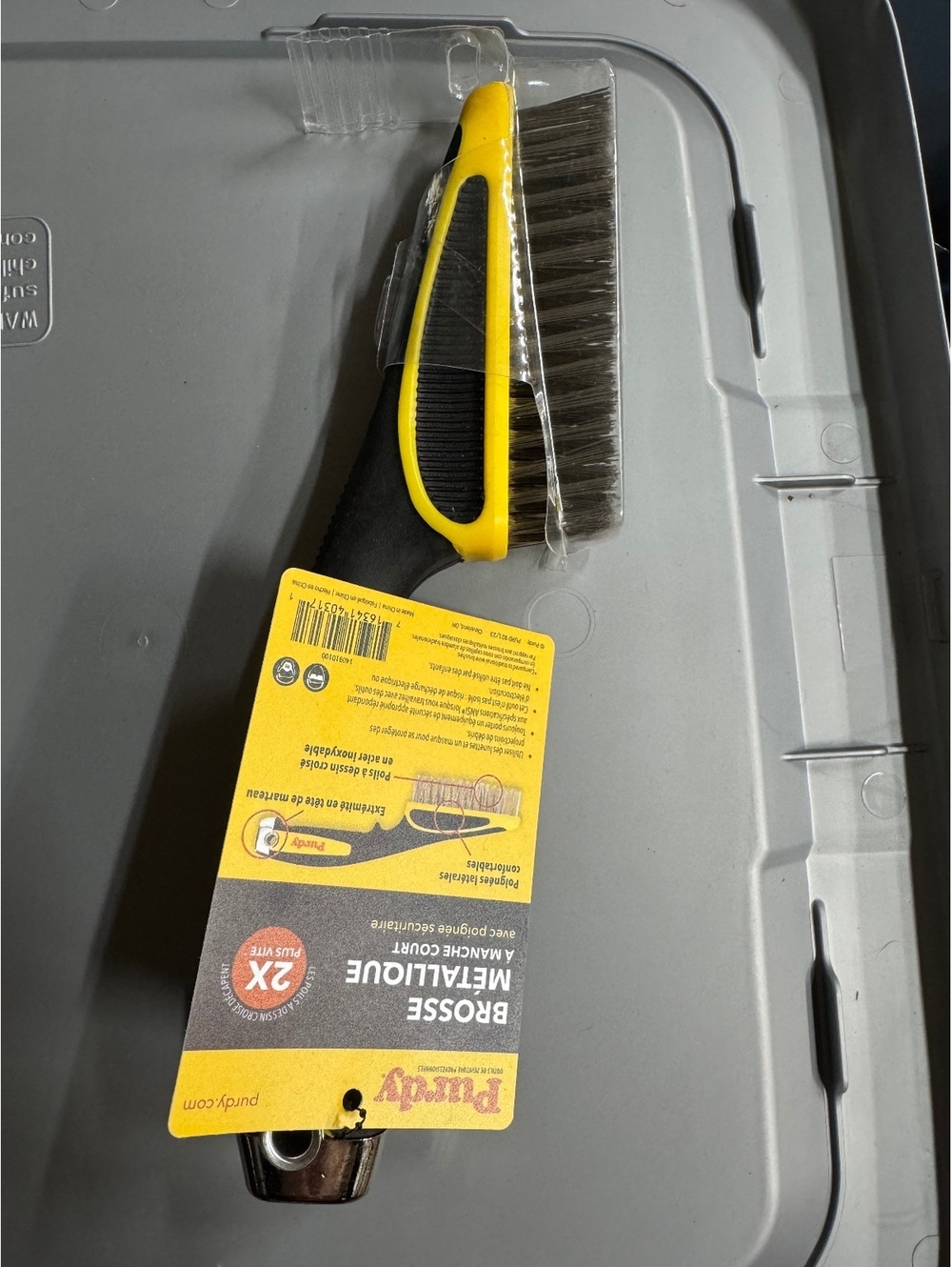 Purdy Short Handle Wire Brush with Easy Grip Handle